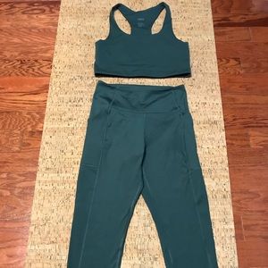 Girlfriend Collective Leggings and Paloma Bra Set